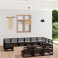 Set mobilier de grădină, 14 piese, lemn masiv de pin