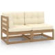 Set mobilier grădină&perne 2 piese, maro miere lemn masiv pin Set mobilier grădină&perne 2 piese, maro miere lemn masiv pin
