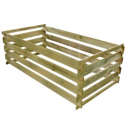 Compostor cu stinghii, 180x90x90 cm, lemn de pin tratat