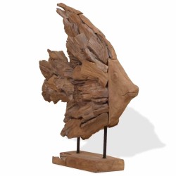 Sculptură pește teak 40x12x57 cm