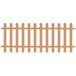 Gard din șipci, 200 x 80 cm, wpc