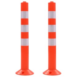 Baliză control trafic, 2 buc., plastic, 75 cm