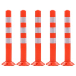 Baliză control trafic, 5 buc., plastic, 75 cm