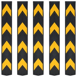 Colțare protectoae reflectorizante, 5 buc., cauciuc, 80 cm