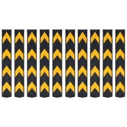 Colțare reflectorizante, 10 buc, cauciuc, 80 cm