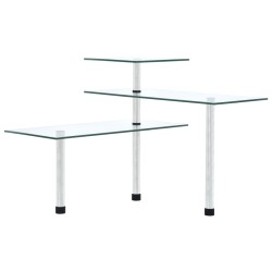 Raft de colț de bucătărie, 3 niveluri, sticlă securizată