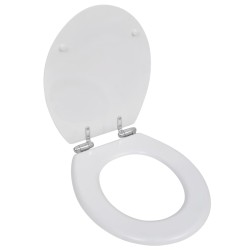 Capac wc cu închidere silențioasă alb mdf design simplu