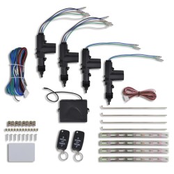 Kit închidere centralizată auto, 2 chei vw/audi/skoda, 4 motorașe, 12v