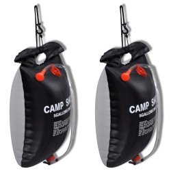 Duș de tabără, duș solar baie de exterior, 20 l, 2 buc