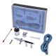Set aerograf cu vas de sticlă, duze 0,2 / 0,3 / 0,5 mm Set aerograf cu vas de sticlă, duze 0,2 / 0,3 / 0,5 mm