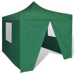 41468 green foldable tent 3 x 3 m with 4 walls