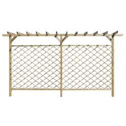 Gard de grădină cu zăbrele și pergolă, lemn