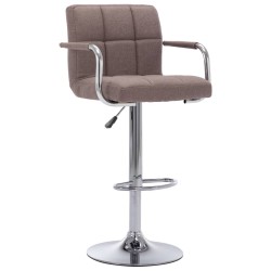 283418 bar stool taupe fabric