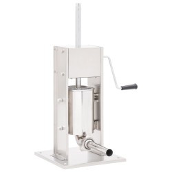 Aparat de umplut cârnați manual, argintiu, 3 l, oțel inoxidabil