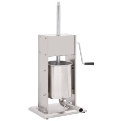 Aparat de umplut cârnați manual, argintiu, 10l, oțel inoxidabil