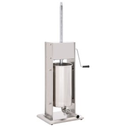 Aparat de umplut cârnați manual, argintiu, 15l, oțel inoxidabil