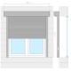 Oblon rulant, alb, 100 x 100 cm, aluminiu Oblon rulant, alb, 100 x 100 cm, aluminiu