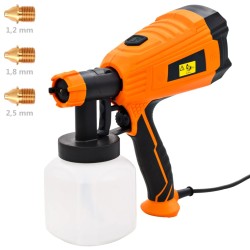Pistol electric de vopsit cu duze în 3 dimensiuni 500 w 800 ml