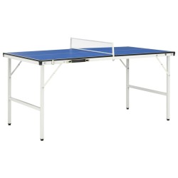 Masă de ping-pong cu plasă, 1,5 metri, albastră, 152x76x66 cm