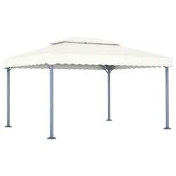 48062 gazebo 400x300 cm cream aluminium