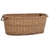 Coș lemne foc cu mânere de transport natural 88x57x34 cm salcie