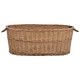 Coș lemne foc cu mânere de transport natural 88x57x34 cm salcie