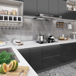 Folie de mobilier autoadezivă, negru, 500 x 90 cm, pvc