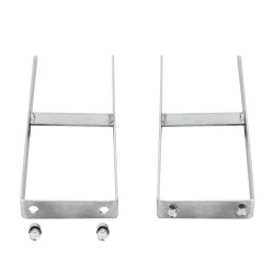 Țăruși de sol pentru gard din wpc, 2 buc., 40 cm, oțel