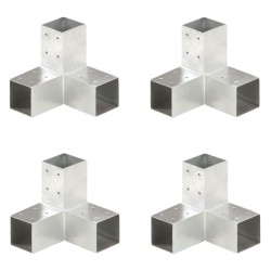 Conectori de grindă, formă y, 4 buc, 71x71 mm, metal galvanizat