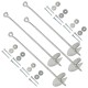 Ancore de sol, 4 buc., 10 x 60 cm, metal galvanizat Ancore de sol, 4 buc., 10 x 60 cm, metal galvanizat