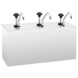 Dozator de sos, 3 x 3,5 l, oțel inoxidabil