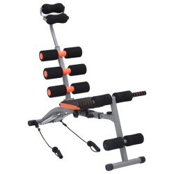 Aparat pentru abdomene în formă de l cu corzi elastice
