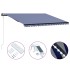 Copertină retractabilă senzor vânt & led albastru/alb 500x300cm