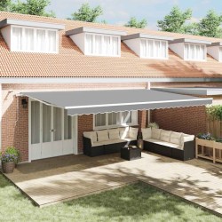 Cadru de copertină alb 600 × 350 cm aluminiu