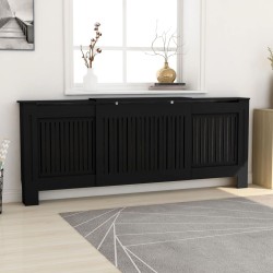 Mască pentru calorifer, negru, 205 cm, mdf