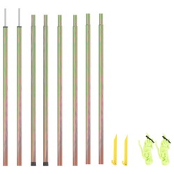 Stâlpi pentru parasolar, 2 buc., 200 cm, oțel zincat