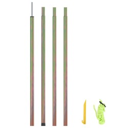 Stâlp pentru parasolar, 250 cm, oțel zincat