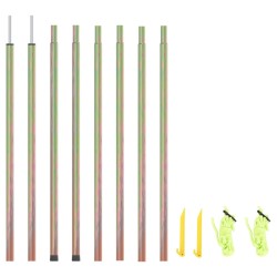 Stâlpi pentru parasolar, 2 buc., 250 cm, oțel zincat