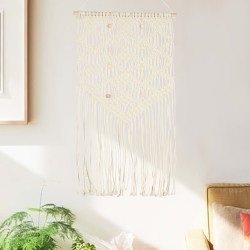 Cuier de perete macrame, 40x80, bumbac