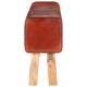 Bancă bok gimnastică maro 160 cm piele naturală/lemn acacia