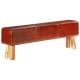 Bancă bok gimnastică maro 160 cm piele naturală/lemn acacia