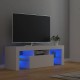 Comodă tv cu lumini led, alb, 120x35x40 cm