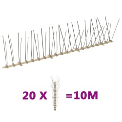 Set bandă cu țepi antipăsări cu 4 rânduri 20 buc. plastic 10 m