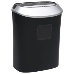 Tocător de hârtie, 10 coli, fâșii tăiate transversal, negru