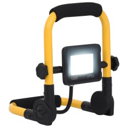 Proiector cu led și mâner, alb rece, 10 w