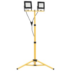 Proiector cu led și trepied, 2x50 w, alb rece