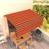 Copertină retractabilă manual cu stor, portocaliu&maro, 4,5x3 m