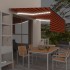 Copertină automată stor led senzor vânt portocaliu&maro 4,5x3 m