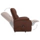 Fotoliu cu ridicare pe verticală, maro, piele ecologică