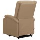 Fotoliu cu ridicare pe verticală, cappuccino, piele ecologică